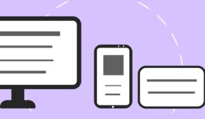 Vector icons with modern phone near computer monitor and credit card with gray lines on purple background — Photo by Monstera Production on Pexels