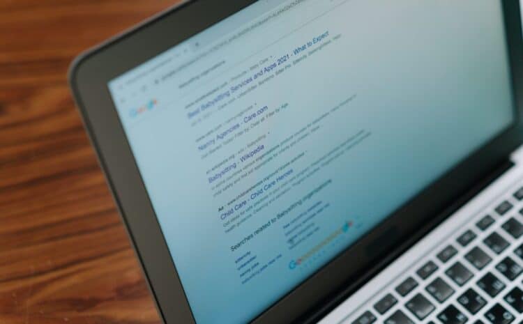 A close-up view of a laptop displaying a search engine page. — Photo by cottonbro studio on Pexels